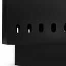 Outsunny Smokeless Fire Pit, Square Metal Bonfire Stove, Black