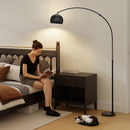 HOMCOM Arc Floor Lamp For Living Room, Free Standing Tall Lamp, Black