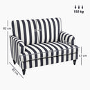 HOMCOM Cuddle Chair With Stripe, Armchair For Living Room