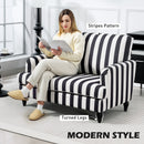 HOMCOM Cuddle Chair With Stripe, Armchair For Living Room