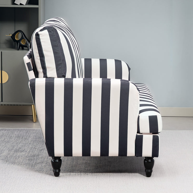 HOMCOM Cuddle Chair With Stripe, Armchair For Living Room