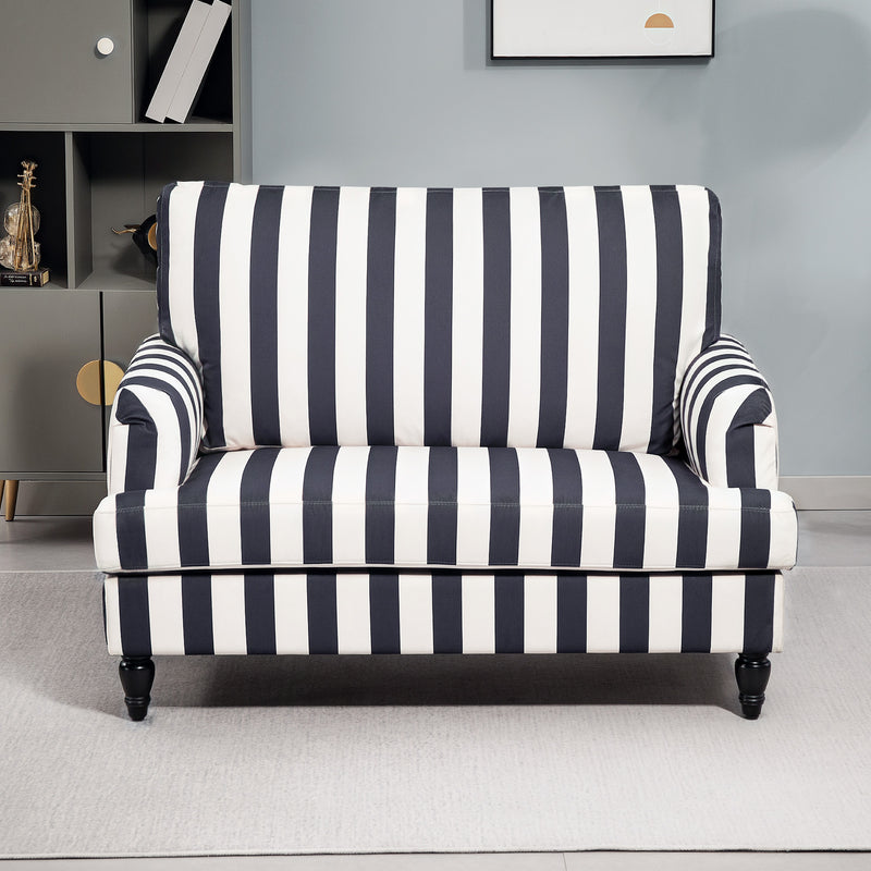 HOMCOM Cuddle Chair With Stripe, Armchair For Living Room