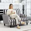 HOMCOM Cuddle Chair With Stripe, Armchair For Living Room