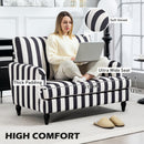 HOMCOM Cuddle Chair With Stripe, Armchair For Living Room