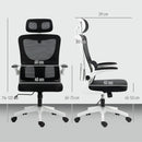 Vinsetto Mesh Office Chair With Adjustable Headrest, Lumbar Support, Black
