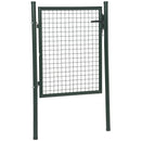 HOMCOM Steel Garden Gate Security Barrier Mesh Fence W/ Lock, 97cm X 150 Cm
