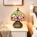 HOMCOM Stained Glass Bedside Lamp, Tiffany Style Table Lamp For Bedroom