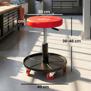 HOMCOM Pneumatic Adjustable Mechanic Stool W/ Tool Tray, Wheels