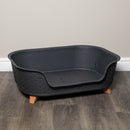 77cm x 58cm Grey Plastic Raised Pet Basket with Legs