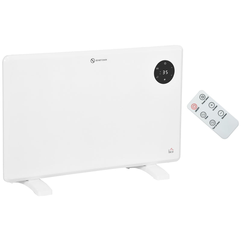 HOMCOM Electric Convector Heater, Quiet Space Heater w/ LED Display