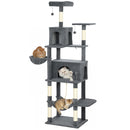 PawHut Cat Tree, 202cm Cat Tower With 2 Condos, 2 Hammocks, 2 Perches