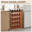 HOMCOM Wine Rack Freestanding 5-Tier 20-Bottle Capacity Black