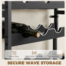 HOMCOM Wine Rack Freestanding 5-Tier 20-Bottle Capacity Black