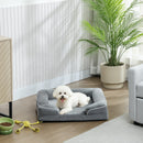 PawHut Dog Sofa Bed, Washable Pet Bed With Non-Slip Bottom, Grey