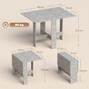 HOMCOM Wooden Folding Table Writing Desk Grey