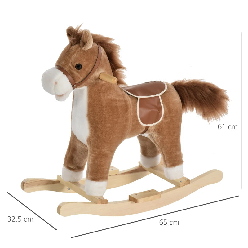 HOMCOM Children's Rocking Horse -  Brown