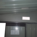 Outsunny 11.3 x 9.2ft Steel Garden Storage Shed Outdoor Metal Tool House with Double Sliding Doors & 2 Air Vents, Grey