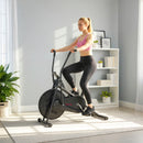 SPORTNOW Exercise Bike with Adjustable Seat, LCD Display, Smooth Belt Drive