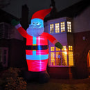 GIANT: 20ft (6m) Light up Christmas Inflatable Santa with Raised Arm & 28 LEDs