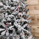 Set of 6 12cm Glass Red and White Stripe Candy Cane Christmas Tree Decorations