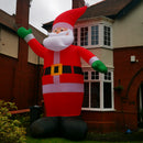 GIANT: 20ft (6m) Light up Christmas Inflatable Santa with Raised Arm & 28 LEDs