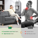 HOMCOM 3-Seater L-Shaped Linen Sofa w/ Sponge Seat Back Cushions, Dark Grey