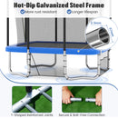 Rectangle Outdoor Trampoline 317 x 255 cm Backyard Trampoline-Blue