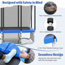 Rectangle Outdoor Trampoline 317 x 255 cm Backyard Trampoline-Blue