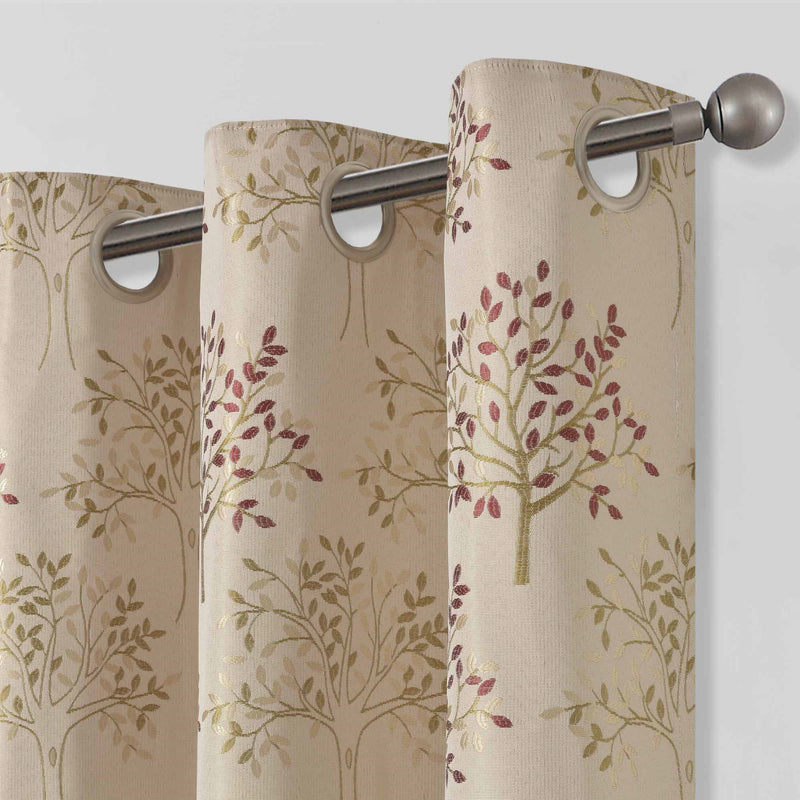 Tuscany Eyelet Curtains - Red