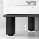 HOMCOM Bathroom Under Sink Cabinet With Adjustable Shelf High Gloss White