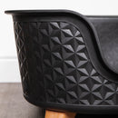 77cm x 58cm Black Plastic Raised Pet Basket with Legs