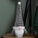 40cm Sitting Plush Christmas Gonk With Grooved Hat In Grey