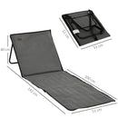 Outsunny Garden Beach Chair Mat, Sun Lounger Seats with Adjustable Back