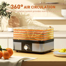 HOMCOM 5 Tier Food Dehydrator, 245W for Drying Fruit, Meat, Vegetable, Black