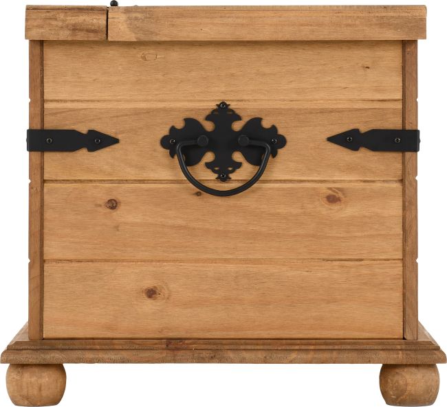 CORONA SINGLE STORAGE CHEST - DISTRESSED WAXED PINE