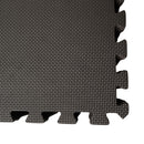 Samuel Alexander Black EVA Foam Floor Mats 60x60cm Interlocking Gym & Play Mats, Non-Slip, Water Resistant