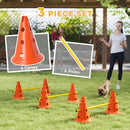 PawHut Dog Agility Equipment Set, 3 PCS Adjustable Height Jumping Obstacles