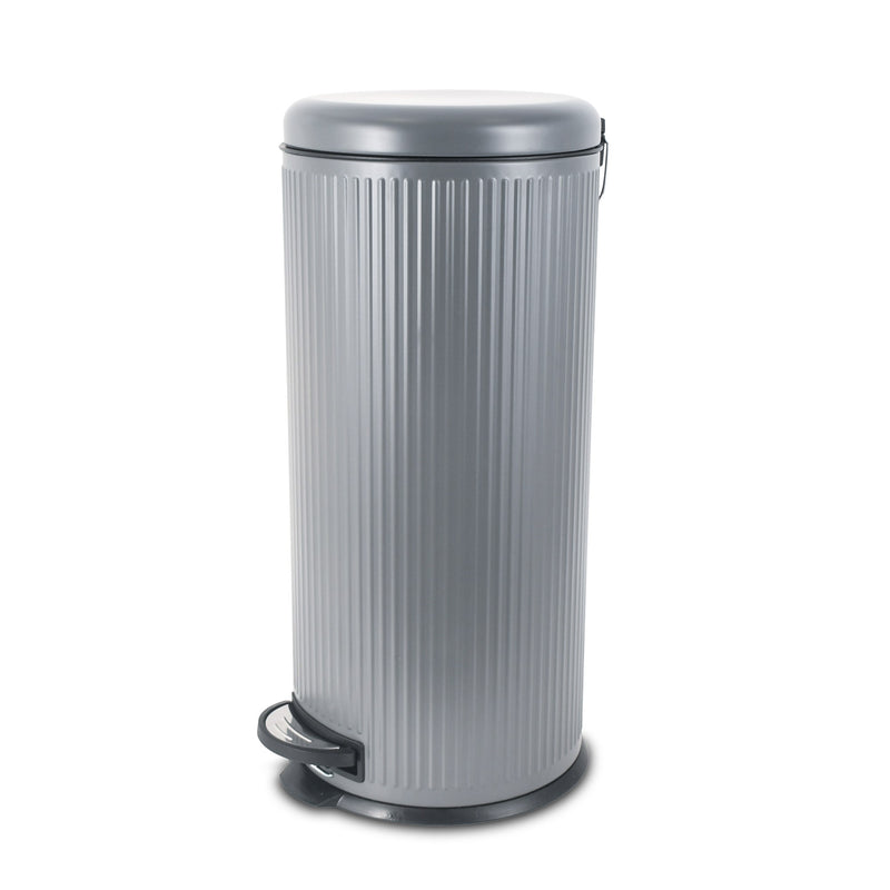Lewis's 30 Litre Round Pedal Bin - Grey