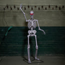 5ft (1.5m) Full Body Halloween Standing Skeleton With Posable Joints & Red LED Eyes