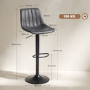 HOMCOM Bar Stools Set Of 2 Adjustable Swivel Bar Chairs With Backrest