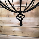 35cm Large Black Metal Spanish Garden Wall Hanging Basket