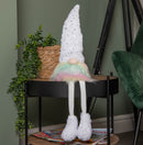70cm Festive Christmas Rainbow Haired Plush Gonk Dangly Legs & Starry Hat