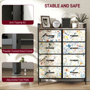 HOMCOM 8-Drawer Chest of Drawers, Fabric Dresser with Open Shelf