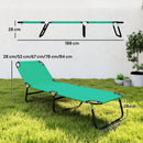 Outsunny Folding Lounge Chair, Outdoor Chaise Lounge For Bench Patio, Green