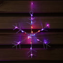 1.2m X 1.2m Light Up Snowflake Pin Wire Christmas Curtain Lights With 339 Rainbow LEDs