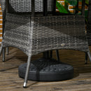 Outsunny 6 Seater Rattan Outdoor Dining Set With Cushions