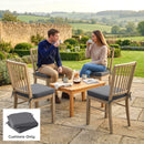 Outsunny Outdoor Chair Seat Cushions Set of 2, Garden Chair Cushions, Grey