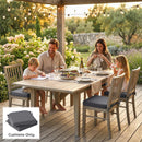 Outsunny Outdoor Chair Seat Cushions Set of 2, Garden Chair Cushions, Grey