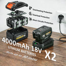 Outsunny 36V Leaf Blower Cordless With 2 X 4000mAh Batteries & Charger