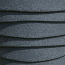 33cm x 48cm Large Plastic Trojan Garden Plant Pot in Dark Grey